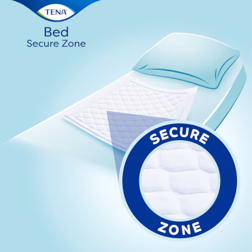 TENA Bed Secure Zone Plus | Podkłady na łóżko stosowane w nietrzymaniu moczu - obrazek 3