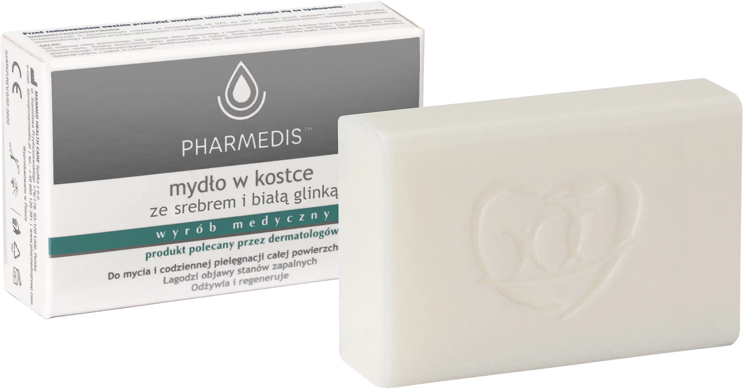 Mydło w kostce z nanosrebrem i białą glinką 100g